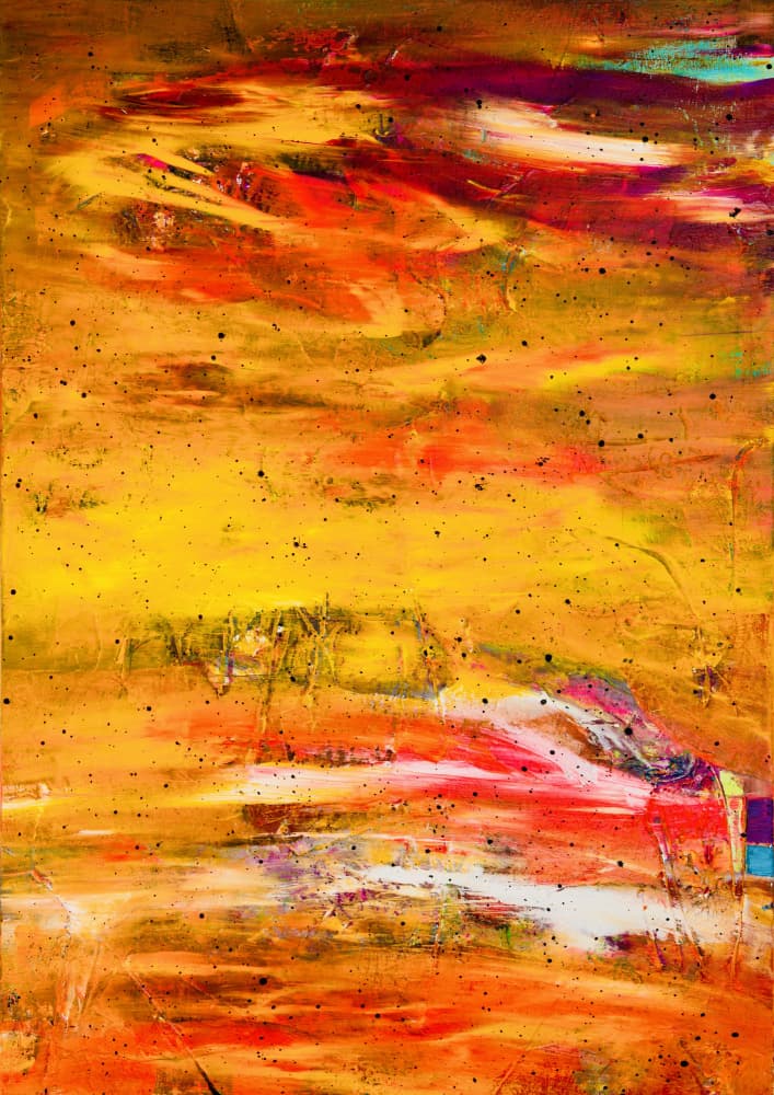 Vibrant Fiery Abstract by Fredrik Olsen — canvas wall art