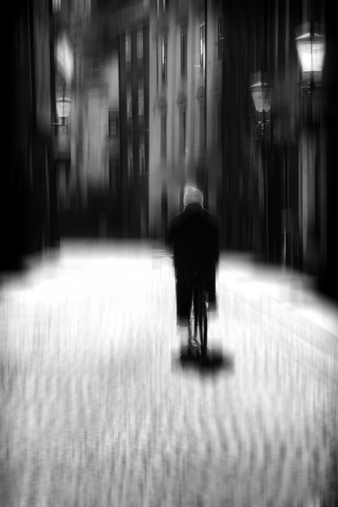 Solitary Night Ride by Jurij Bizjak — canvas wall art
