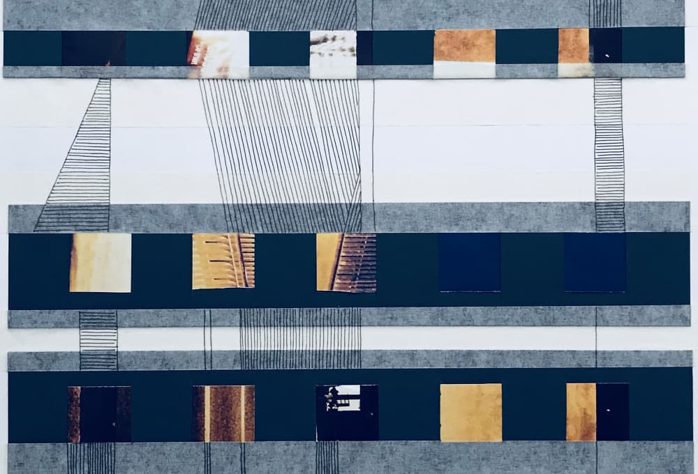 Abstract Lined Layers by kellymariesmith — canvas wall art