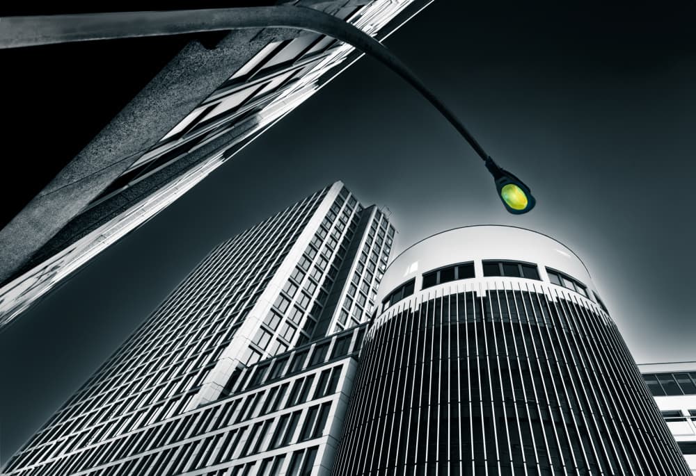 Green Light Cityscape by Stephan Rückert — canvas wall art