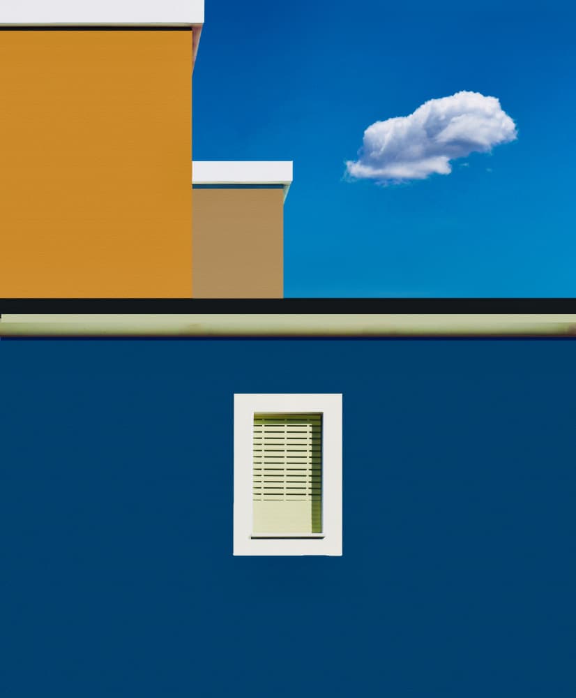 Vibrant Architecture Blue Sky by Arnon Orbach — canvas wall art
