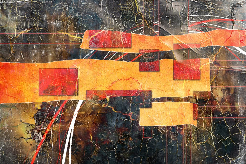 Vibrant Abstract Form by Rafal Kulik — canvas wall art