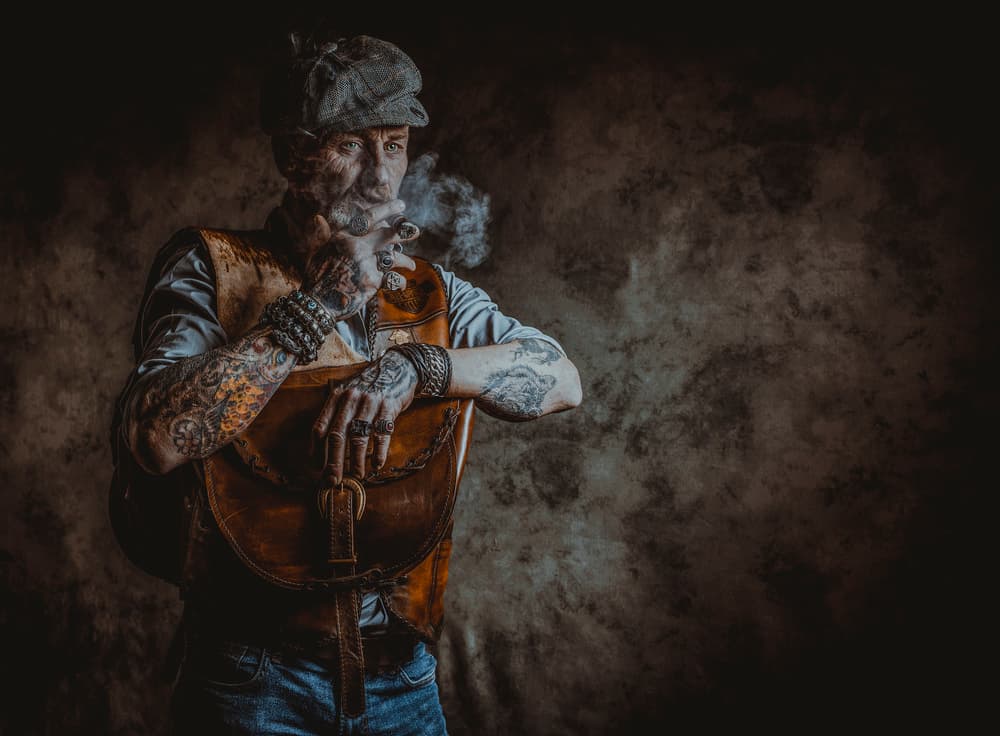Rustic Cigar Smoker by gNo — canvas wall art