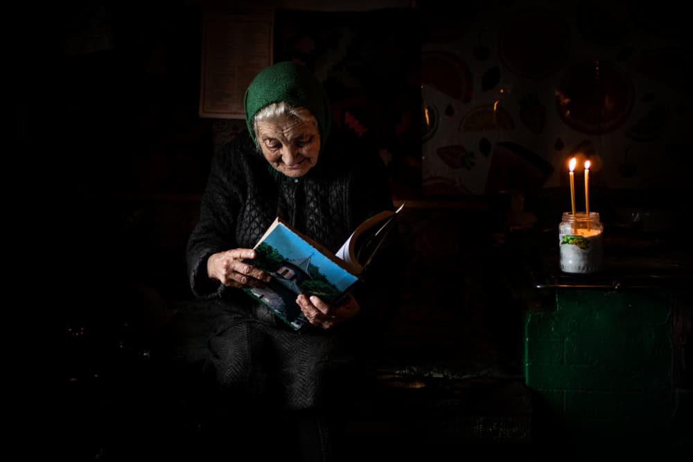 Woman Reading By Candlelight by Adrian — canvas wall art