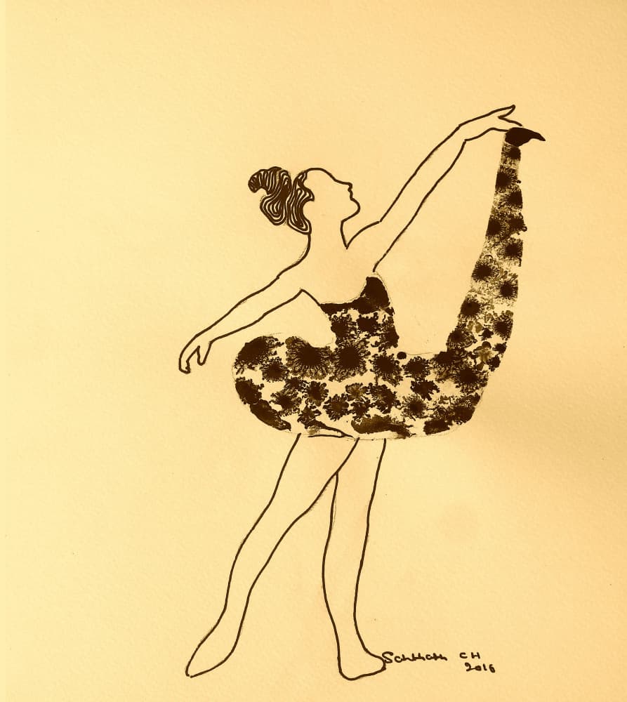Graceful Floral Ballet by Santhosh ch — canvas wall art