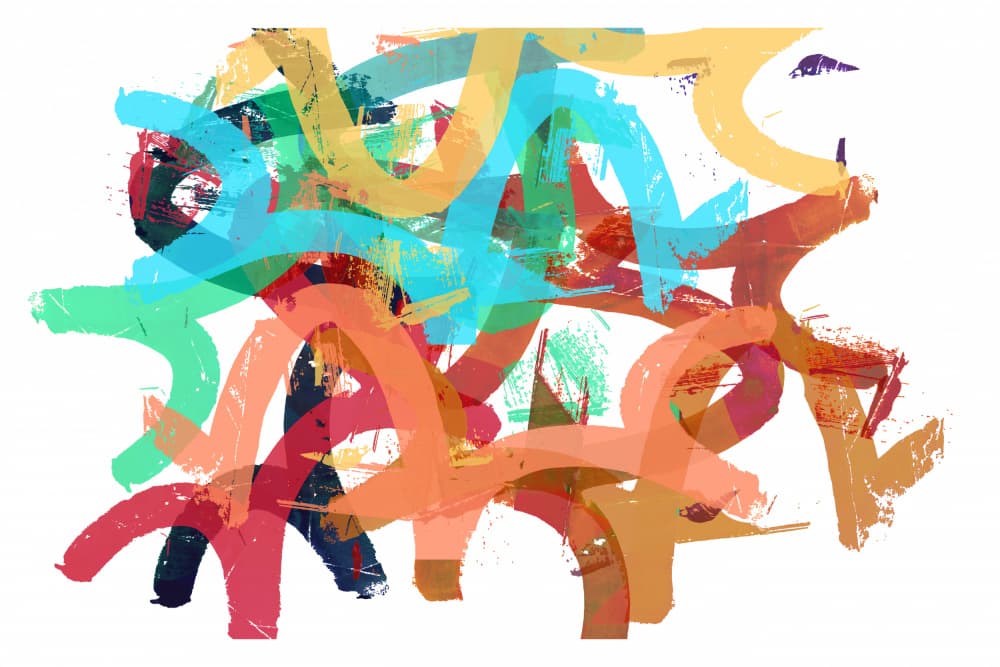 Vibrant Abstract Strokes by cartissi — canvas wall art