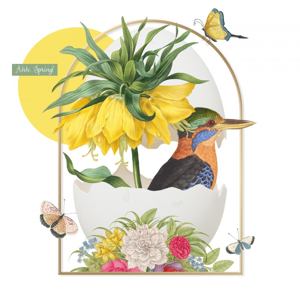 Golden Spring Hatch by Marja van den Hurk — canvas wall art