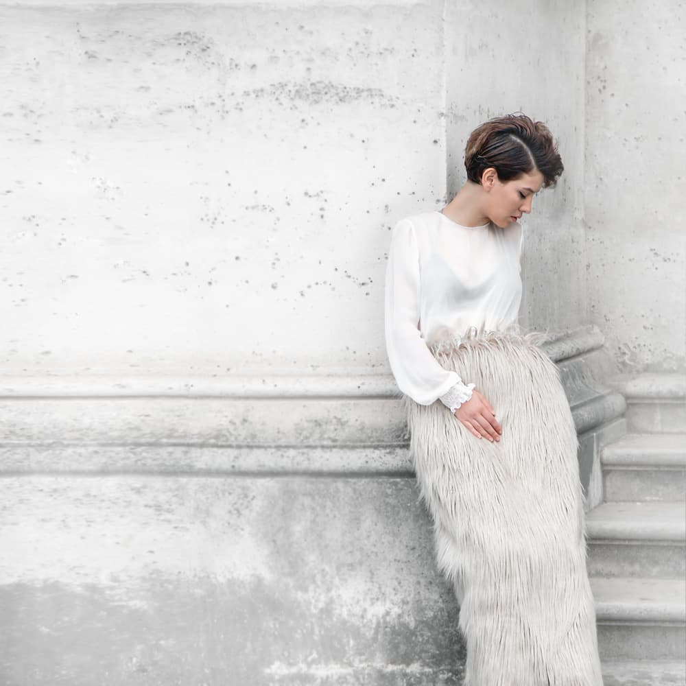 Serene Fashion Portrait by Gilbert Claes — canvas wall art