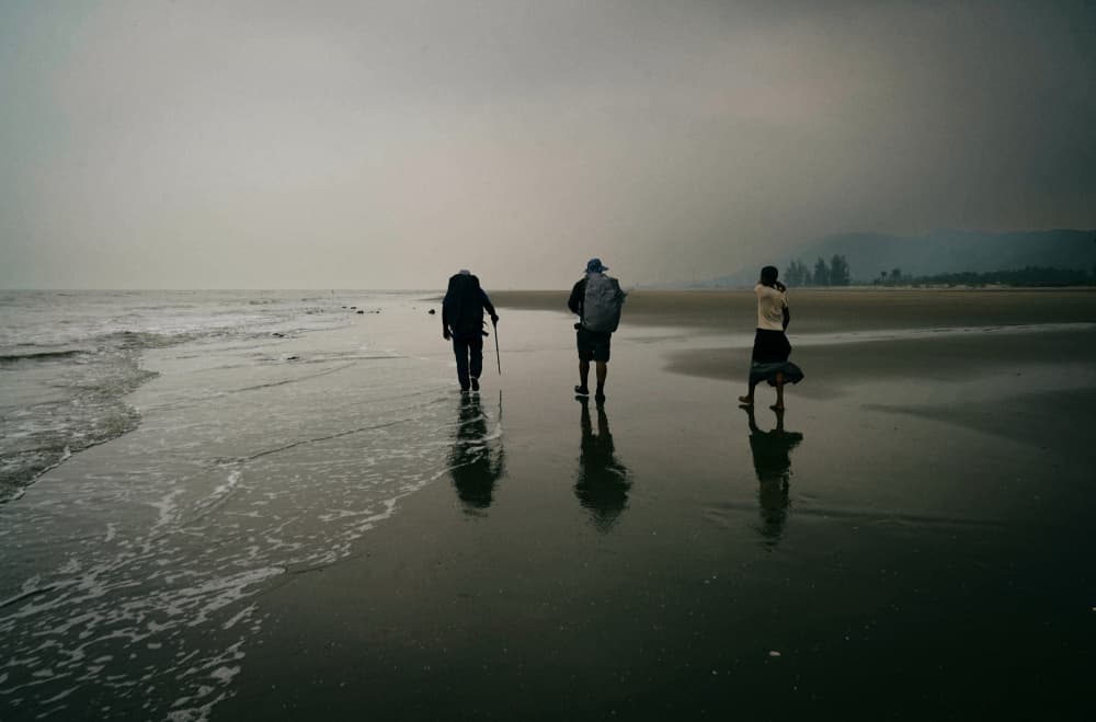 Moody Beach Walk by Md. Arifuzzaman — canvas wall art