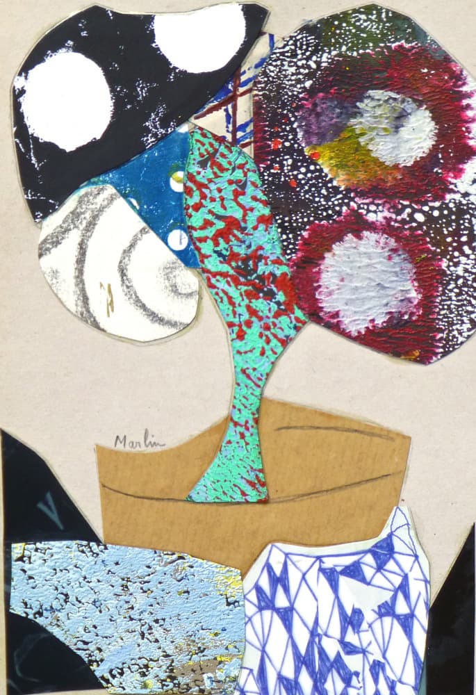 Playful Abstract Collage by Pascal Marlin — canvas wall art