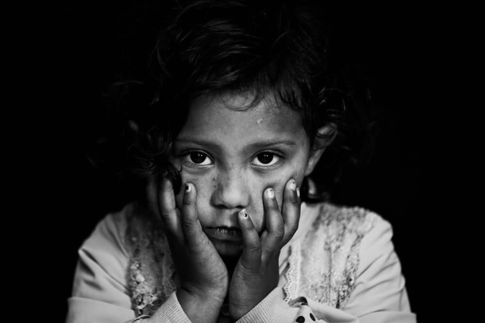 Innocent Gaze Portrait by Hazem Swidan — canvas wall art