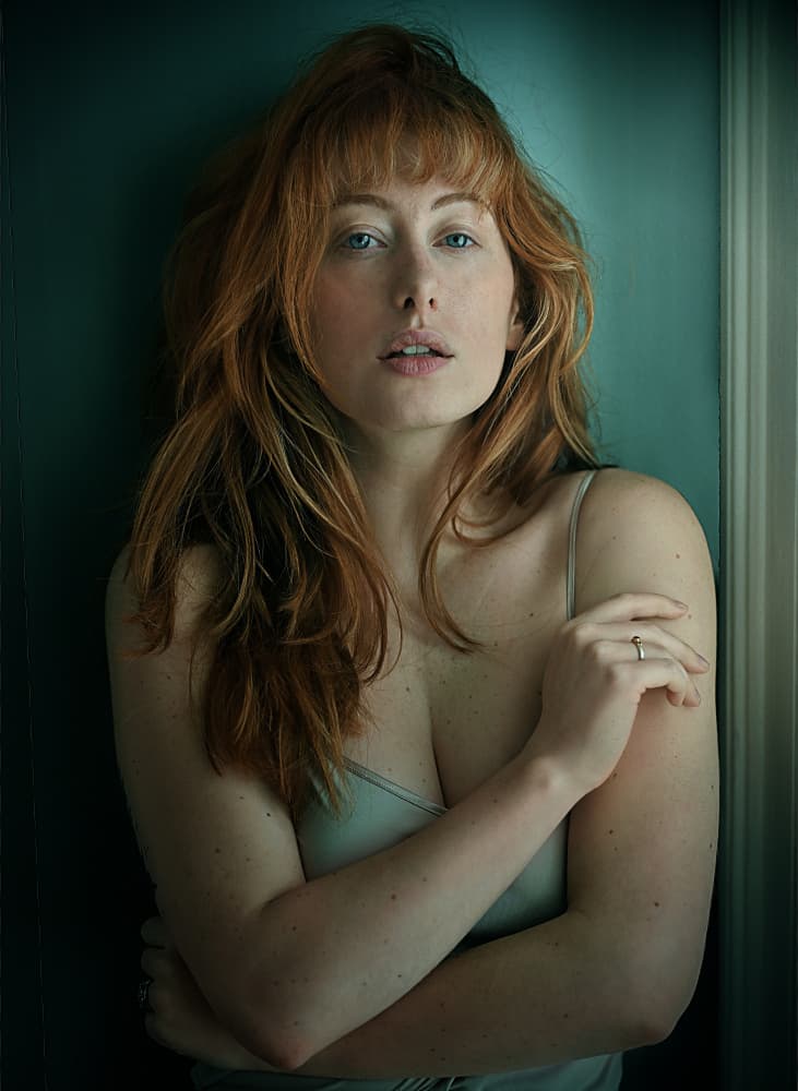 Soulful Redhead Portrait by kenp — canvas wall art