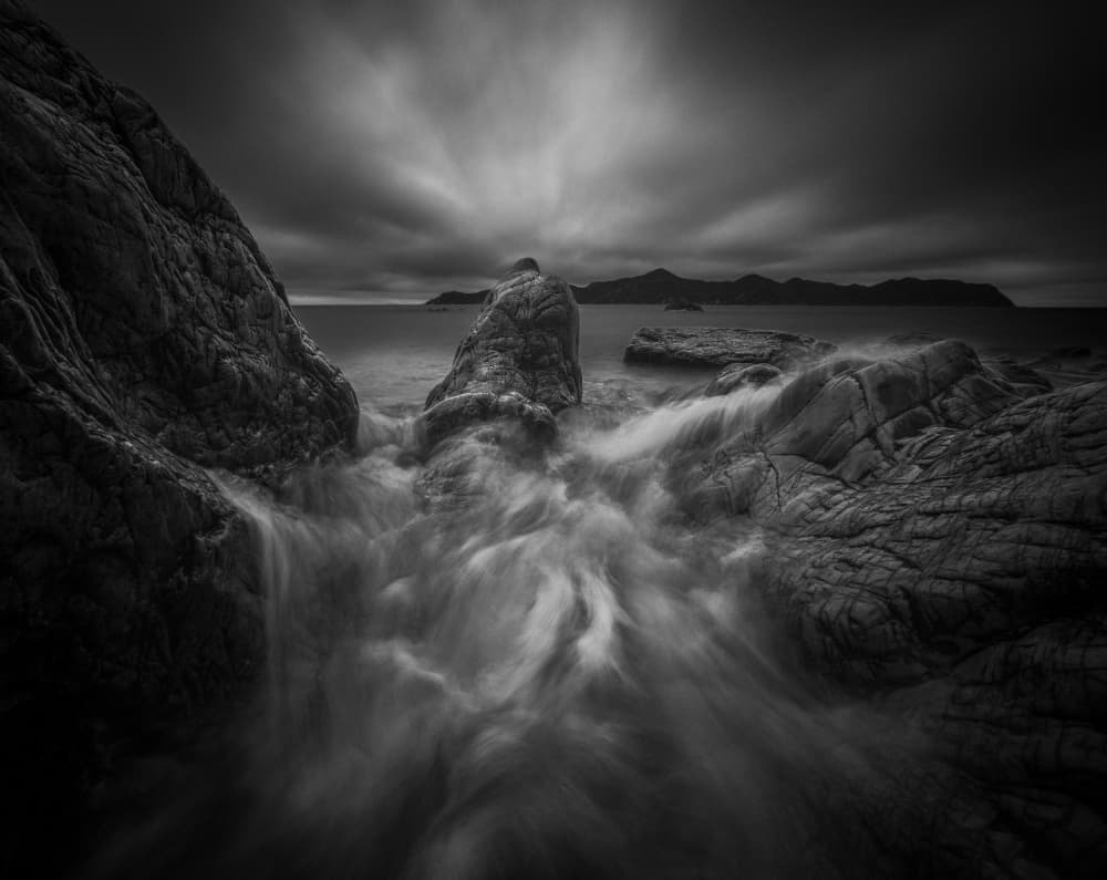 Moody Coastal Waters by YANGYING — canvas wall art