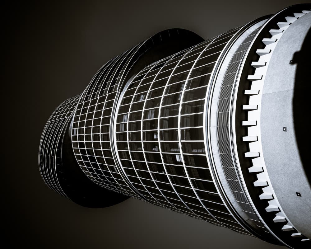 Geometric City Tower by Stefan Buder — canvas wall art