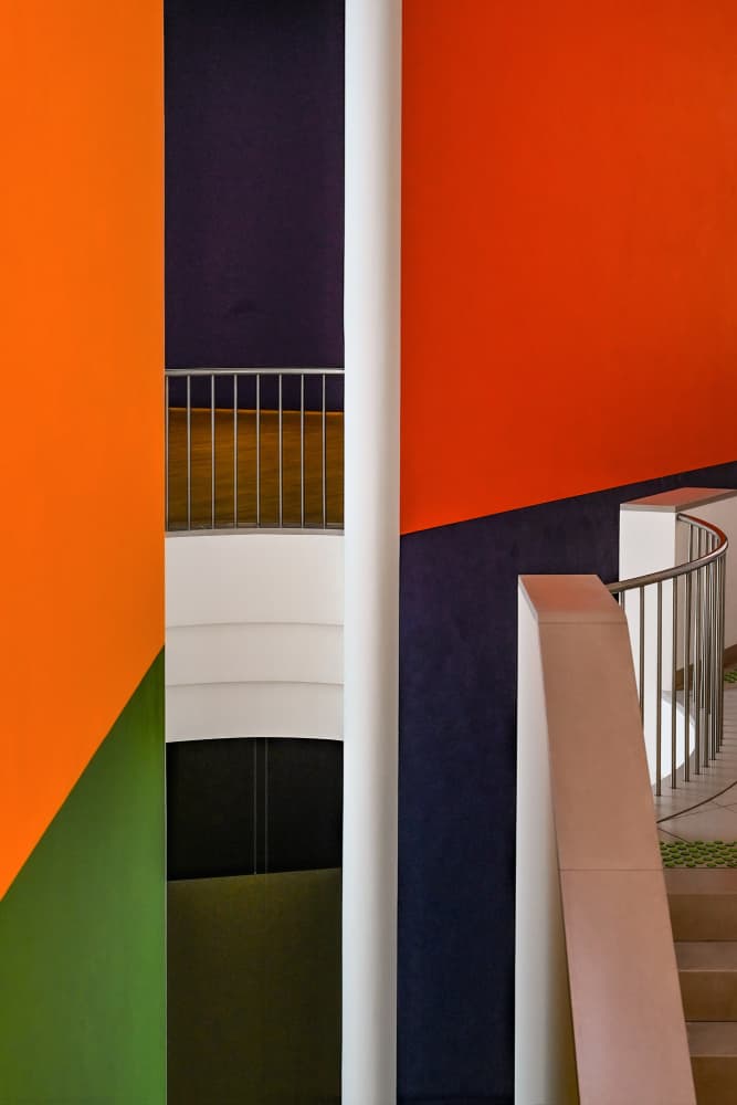 Colorful Geometric Architecture by Linda Wride — canvas wall art