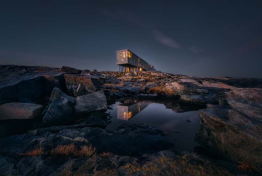 Modern Night Reflection by Ben.C.L — canvas wall art