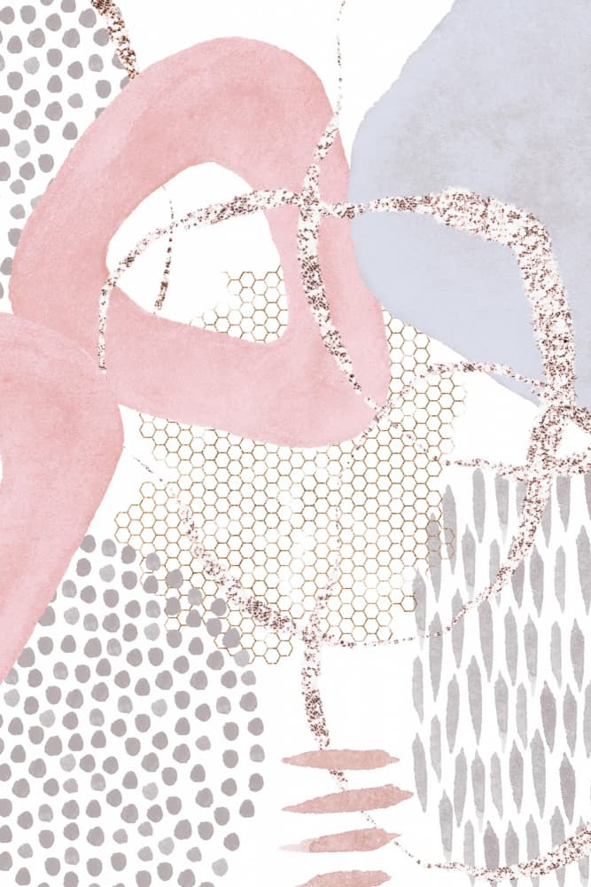 Blush Gold Abstract by Sally Ann Moss — canvas wall art