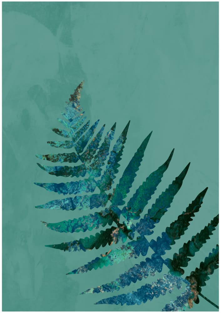 Textured Fern Leaf by Sarah Manovski — canvas wall art
