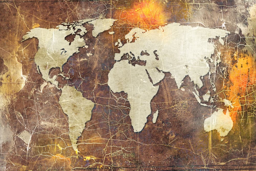 Historic World Map by Rafal Kulik — canvas wall art