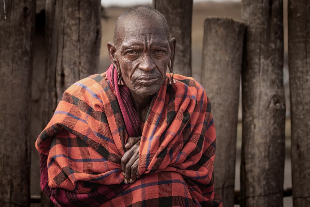 Traditional Maasai Elder by Ali Khataw — canvas wall art