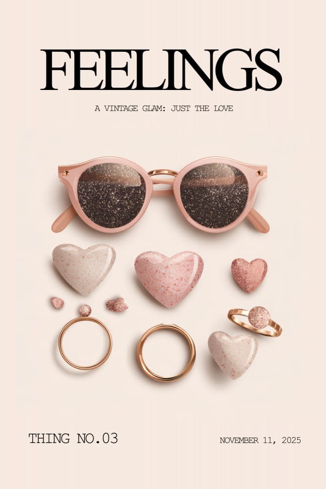 Vintage Glam Pink Hearts by Rafal Kulik — canvas wall art