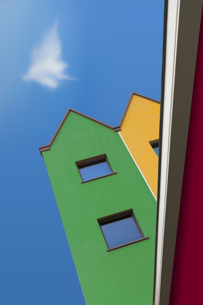 Vibrant Building Geometry by Greetje van Son — canvas wall art