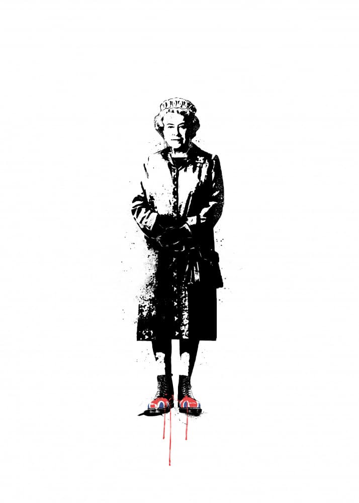 Rebel Queen Union Jack by Balazs Solti — canvas wall art