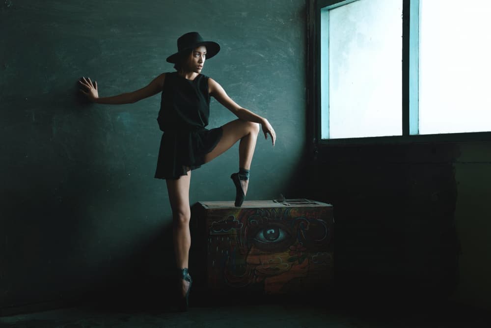 Elegant Ballerina with Hat by Nick Amanda — canvas wall art
