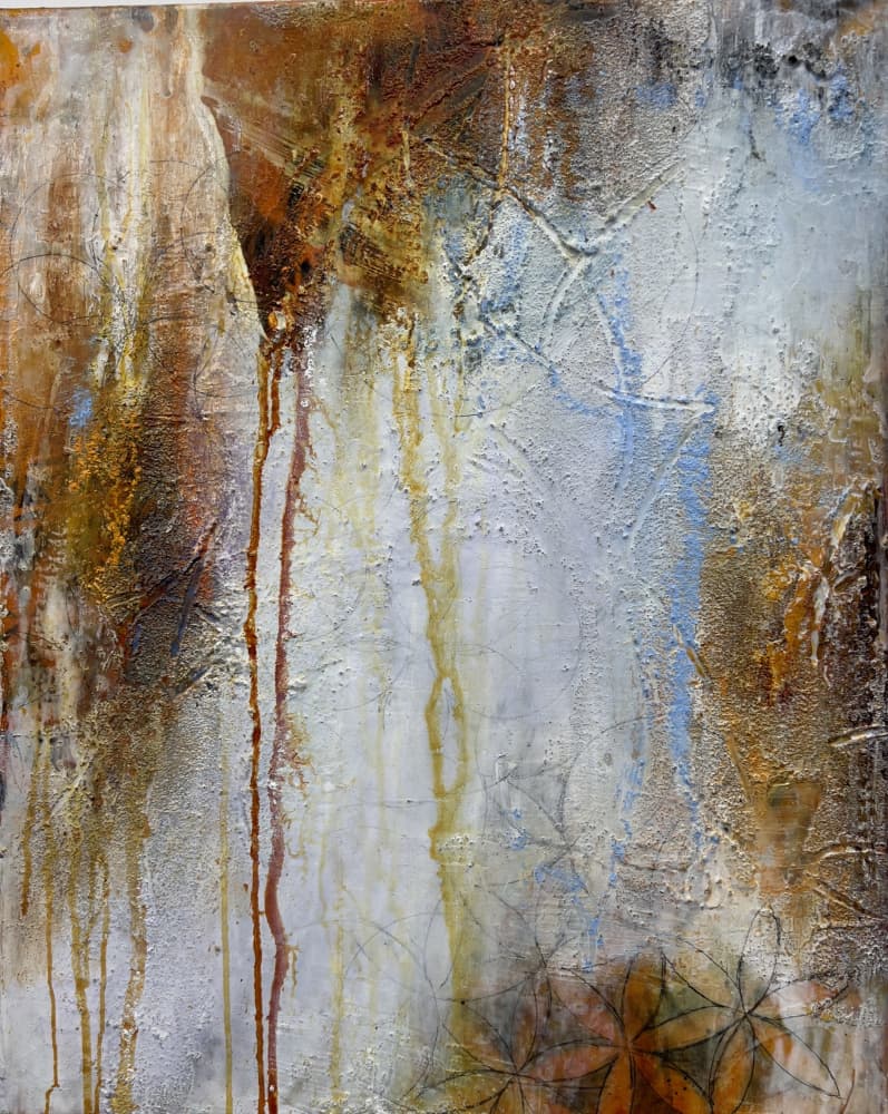Earthy Floral Abstract by Deb Chaney — canvas wall art