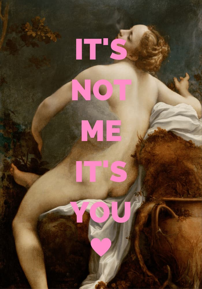 Reclining Nude Sarcastic Quote by Athene Fritsch — canvas wall art