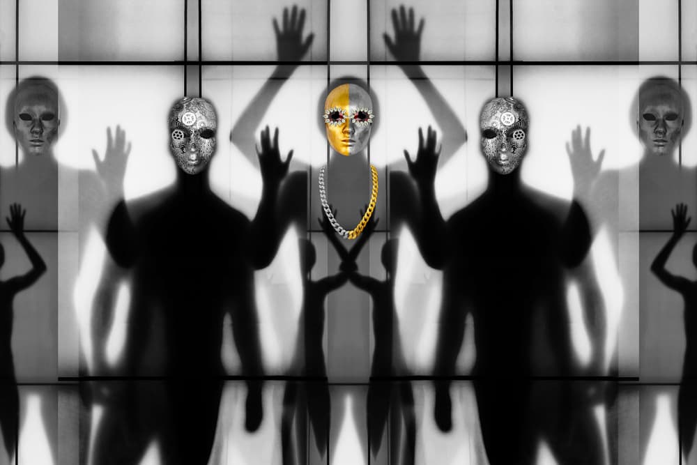 Surreal Masked Figures by Igor Shrayer — canvas wall art