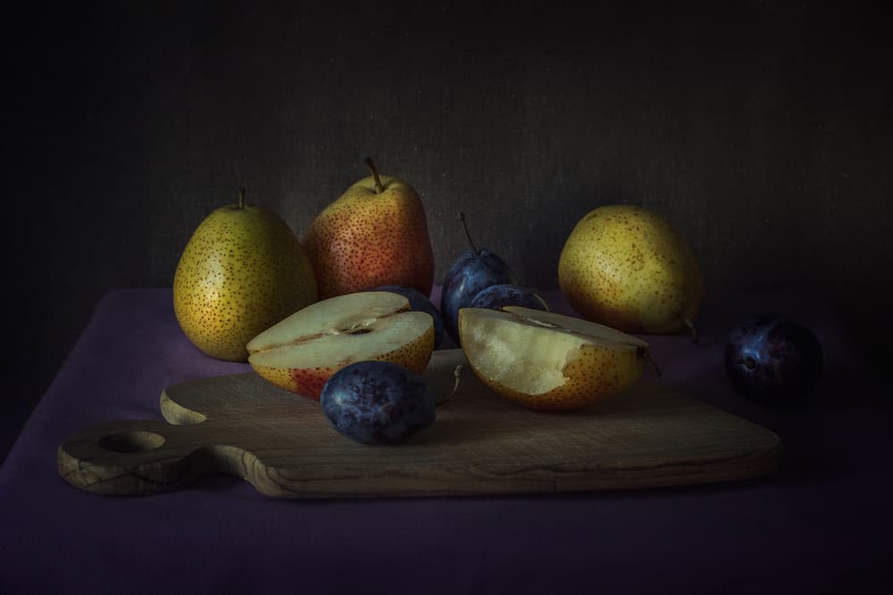 Dark Fruit Still Life by Lenka — canvas wall art