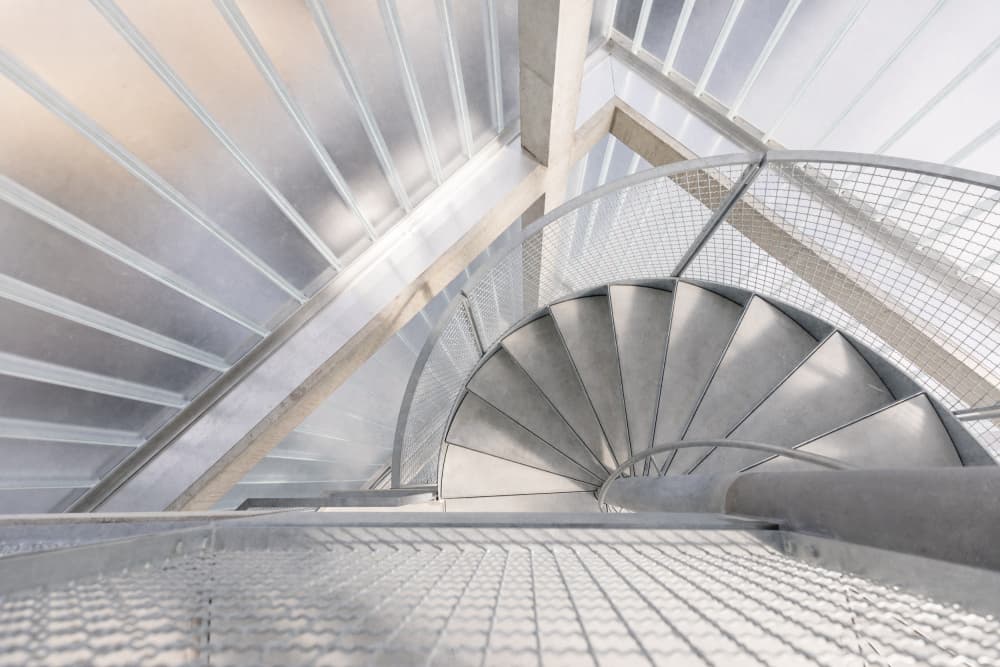 Modern Spiral Staircase by Roswitha Schleicher-Schwarz — canvas wall art