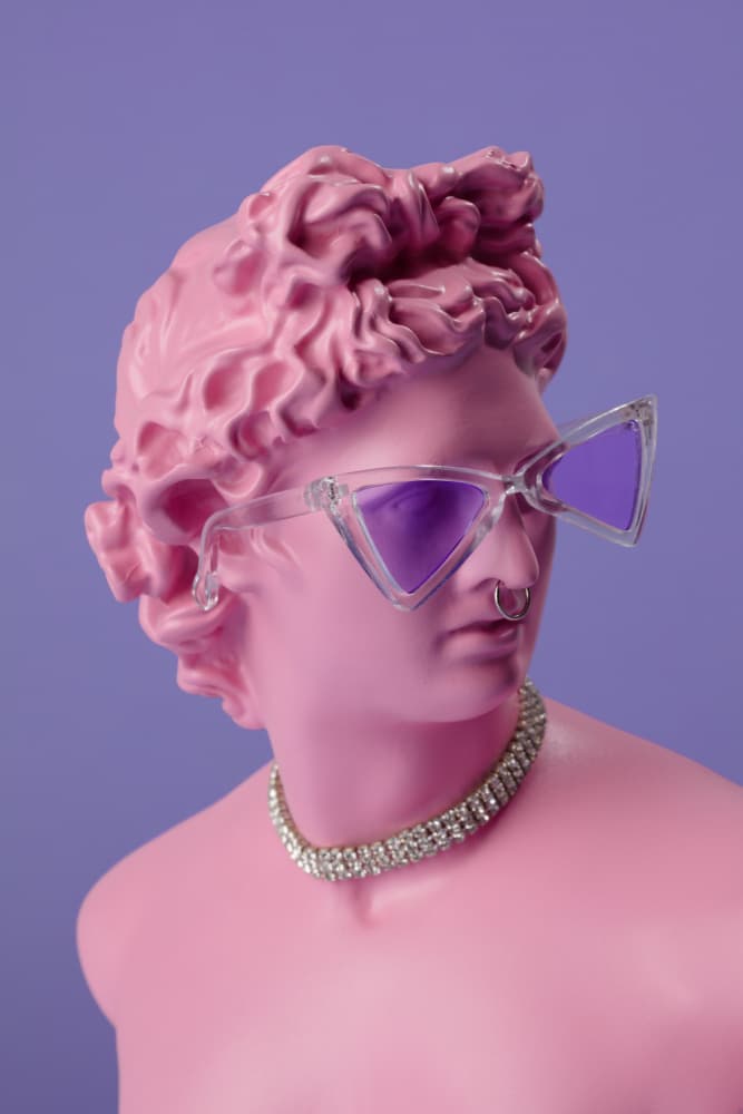 Chic Pink Bust Shades by Julia Ramiro — canvas wall art
