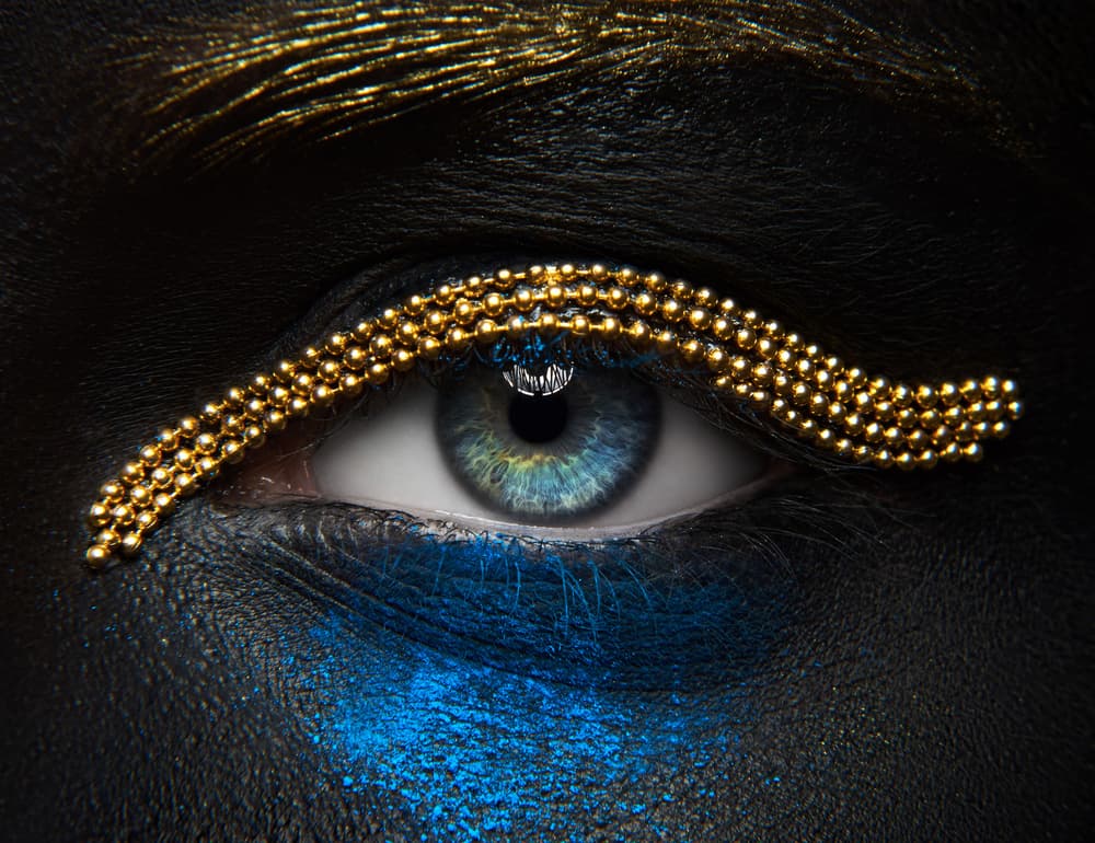 Dramatic Gold Blue Eye by HIM — canvas wall art