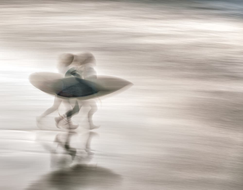 Coastal Surfer Motion by Jois Domont ( J.L.G.) — canvas wall art