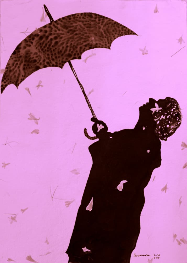 Dreamer with Umbrella by Santhosh ch — canvas wall art