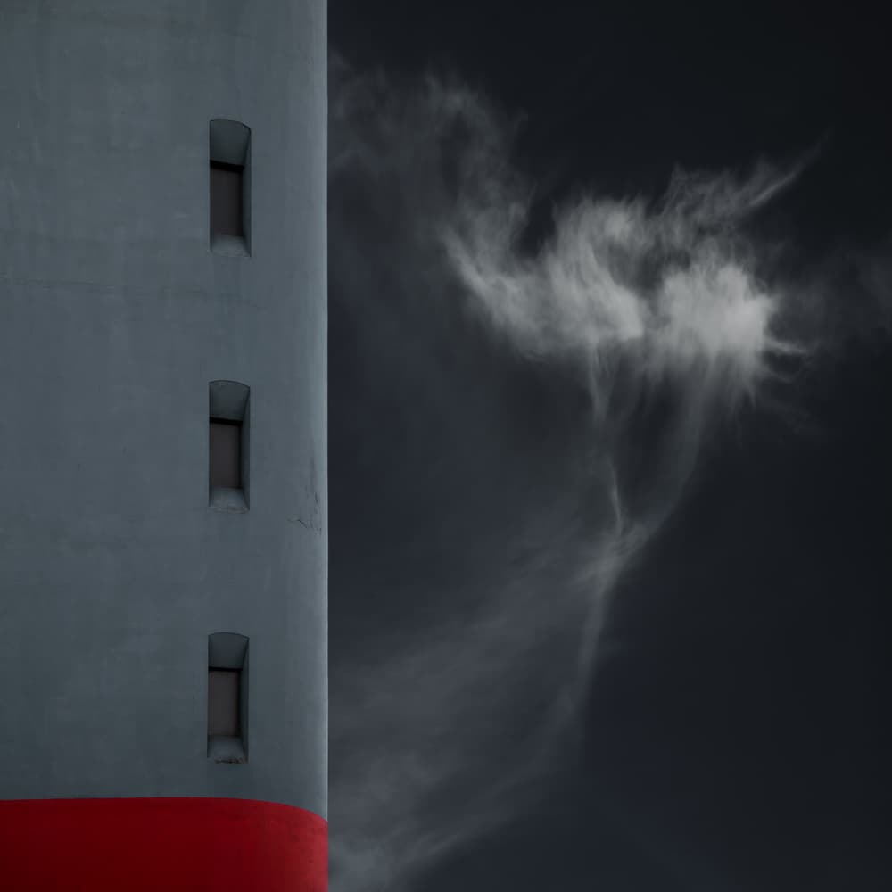 Minimalist Tower Cloudscape by Gilbert Claes — canvas wall art