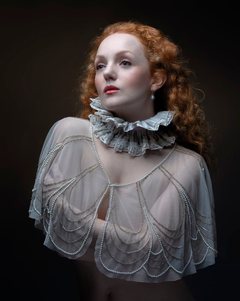 Red Haired Regal Portrait by Jan Slotboom — canvas wall art