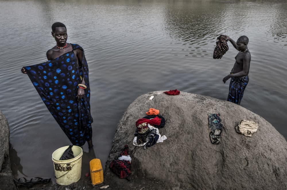 African River Laundry by Joxe Inazio Kuesta Garmendia — canvas wall art