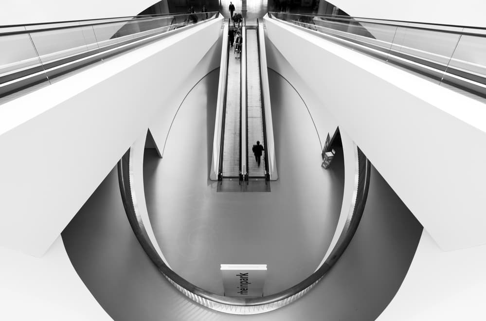 Rheinpark Station Geometry by Hans-Wolfgang Hawerkamp — canvas wall art