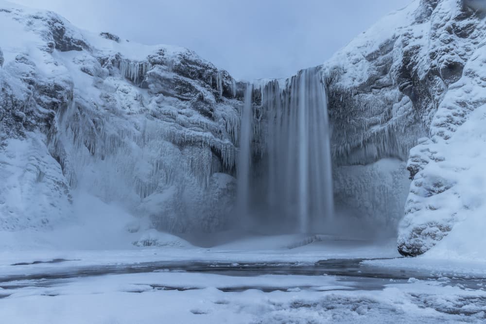 Frozen Winter Waterfall by C. Ray Roth — canvas wall art