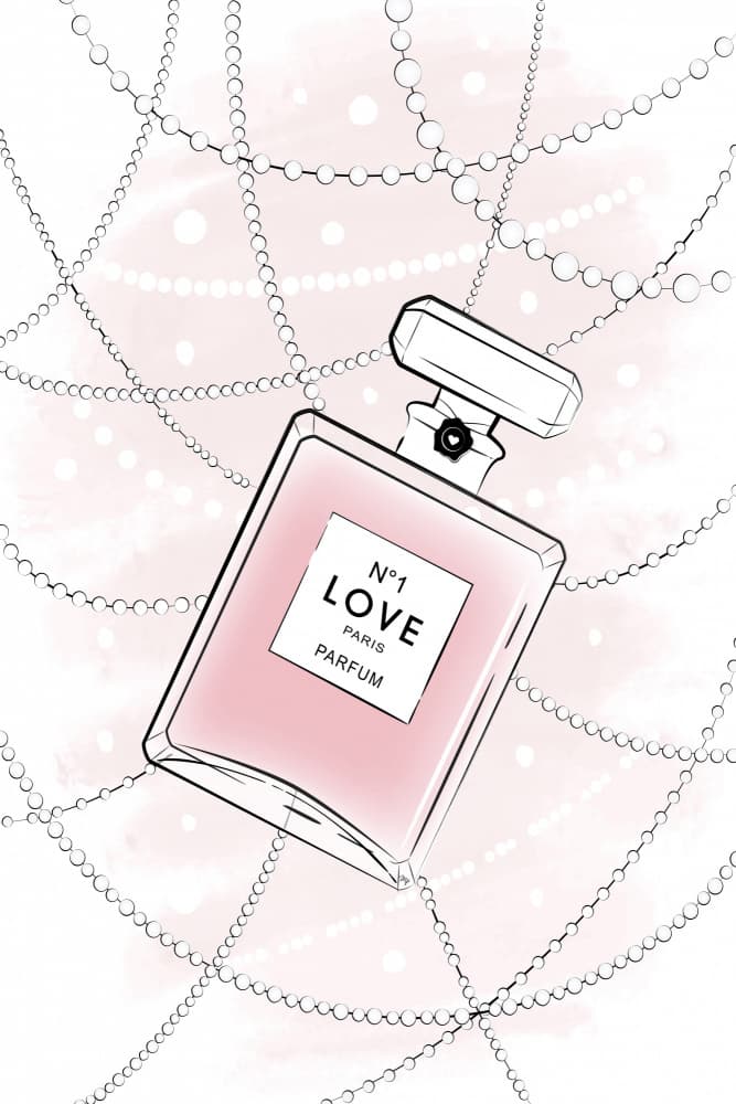 Elegant Love Paris Perfume by Martina — canvas wall art