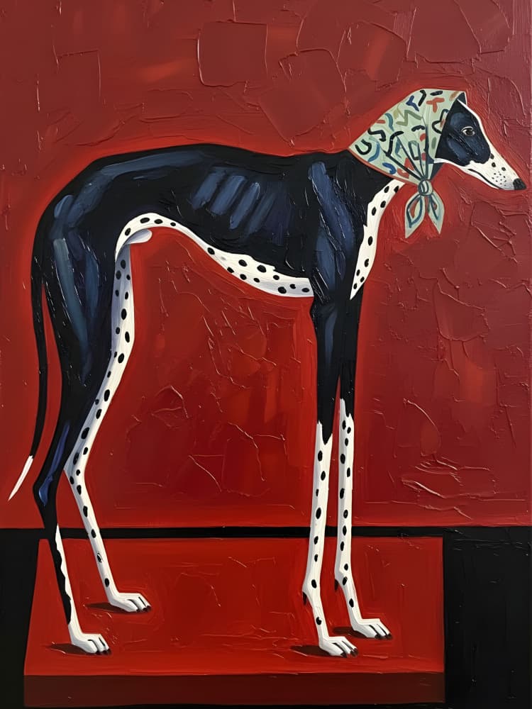 Fashion Greyhound Scarf by HUGO — canvas wall art