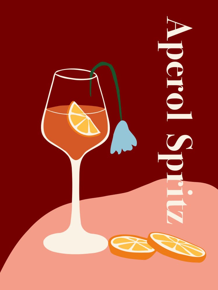 Refreshing Spritz Drink by Miho Art Studio — canvas wall art