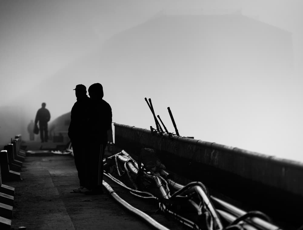 Silhouettes in the Mist by Julien Oncete — canvas wall art