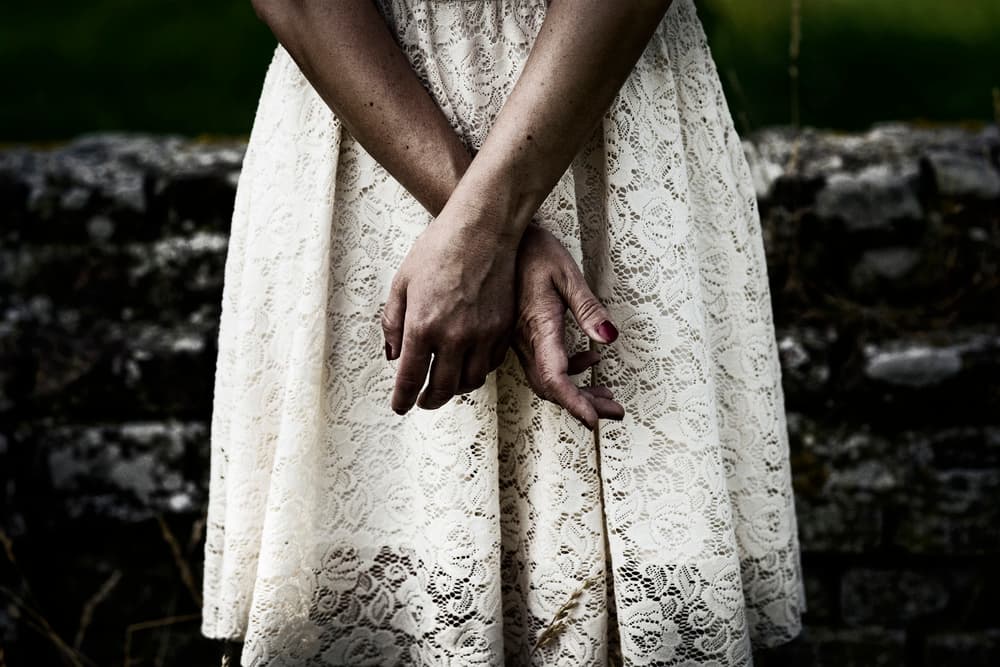 Shy Hands in Lace by Jacob Tuinenga — canvas wall art