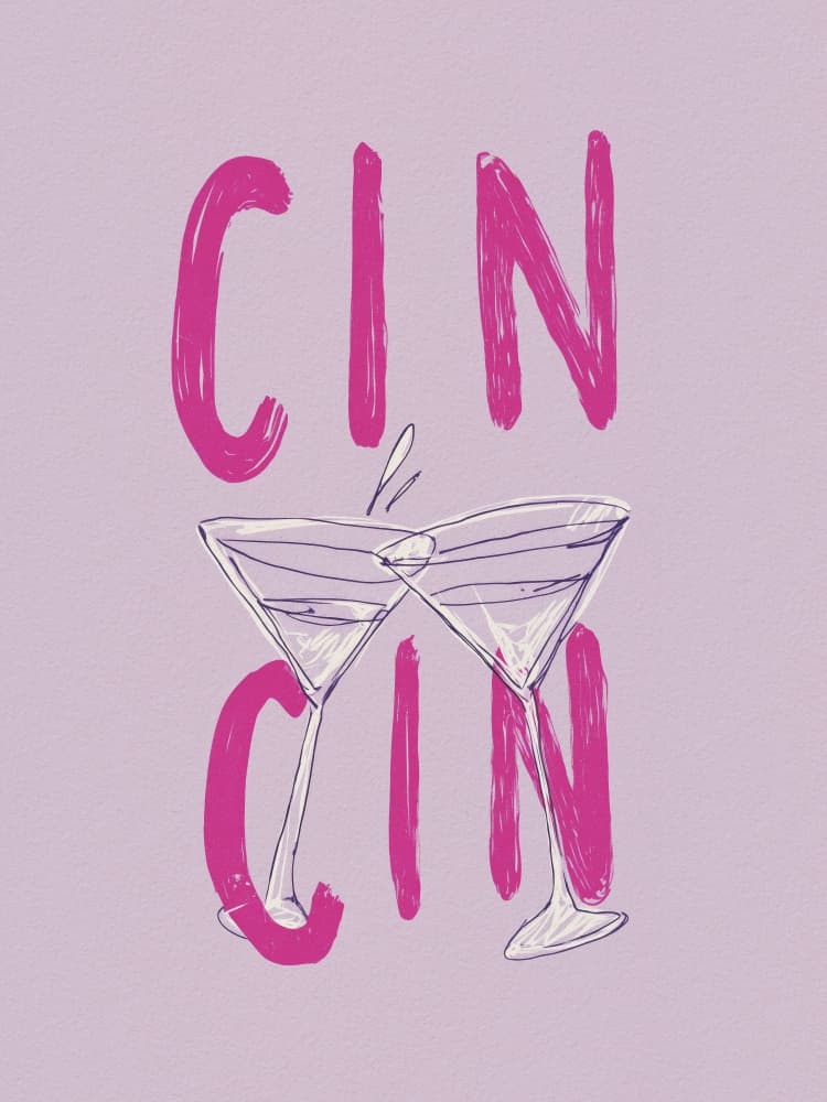 Cin Cin Cocktail Cheers by Andreas Magnusson — canvas wall art