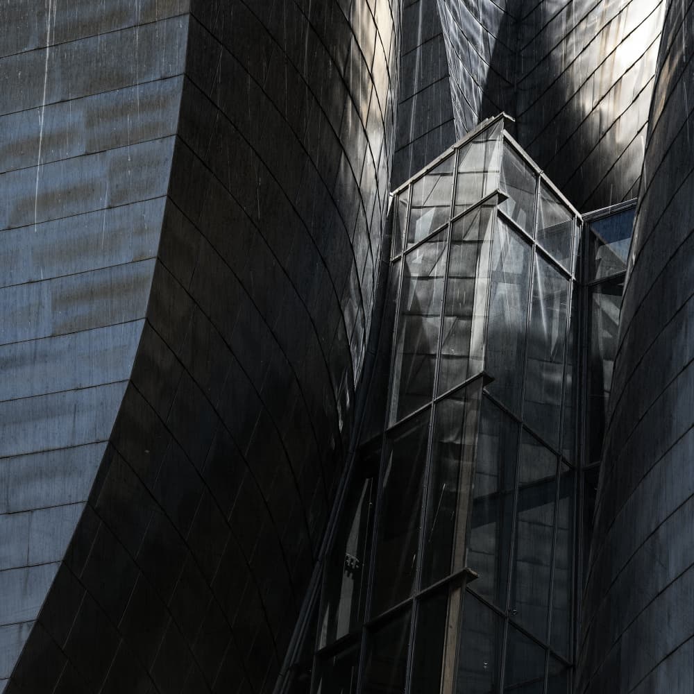 Curved Metal and Glass by Wim Schuurmans — canvas wall art