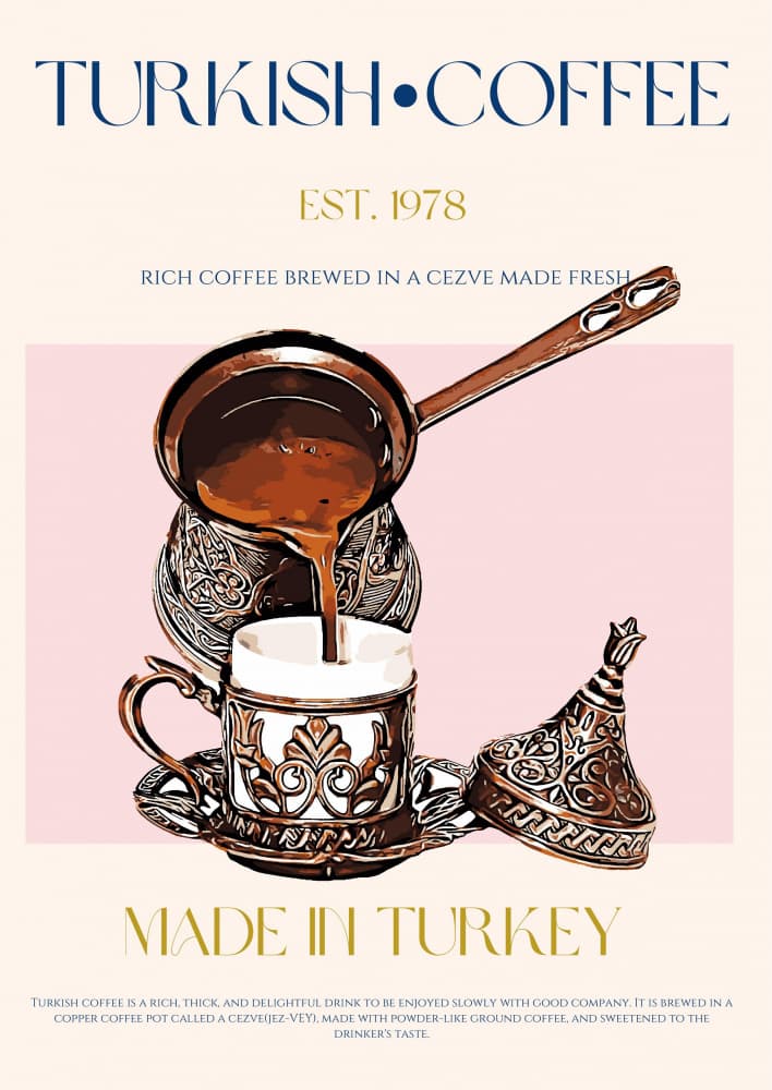 Pouring Turkish Coffee by Nazma Khokhar — canvas wall art